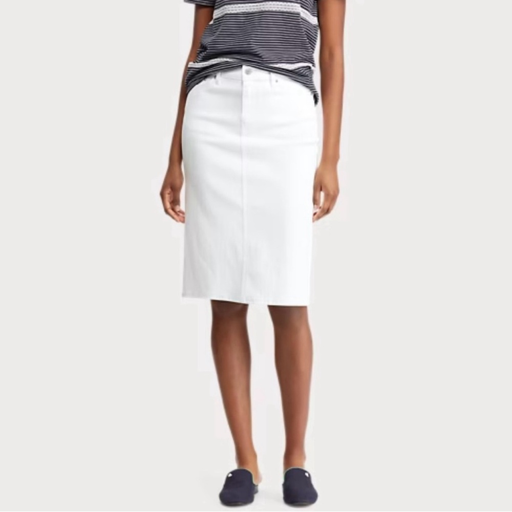 Lauren Ralph Lauren Elegant White Denim Skirt